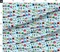 Trains, Blue, Nursery, Railroad, Rainbow, Boy, Girl, Colorful Custom Printed Fabric by Spoonflower Various Fabrics by the Yard or Fat Quarter